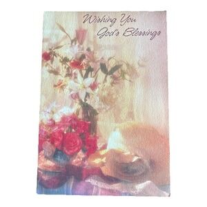 Religious Mother's Day Card for Anyone Vintage Hallmark Watercolor‎ Floral
